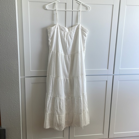 Heartloom Jilly Dress - White Lace Gauze Midi Dress - Picture 4 of 7